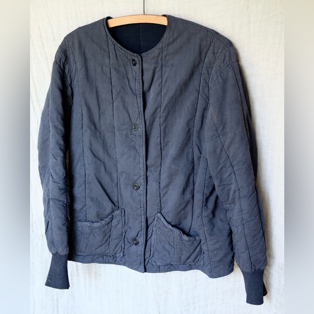 Vintage Czech Military Liner • Navy • Sz S/M